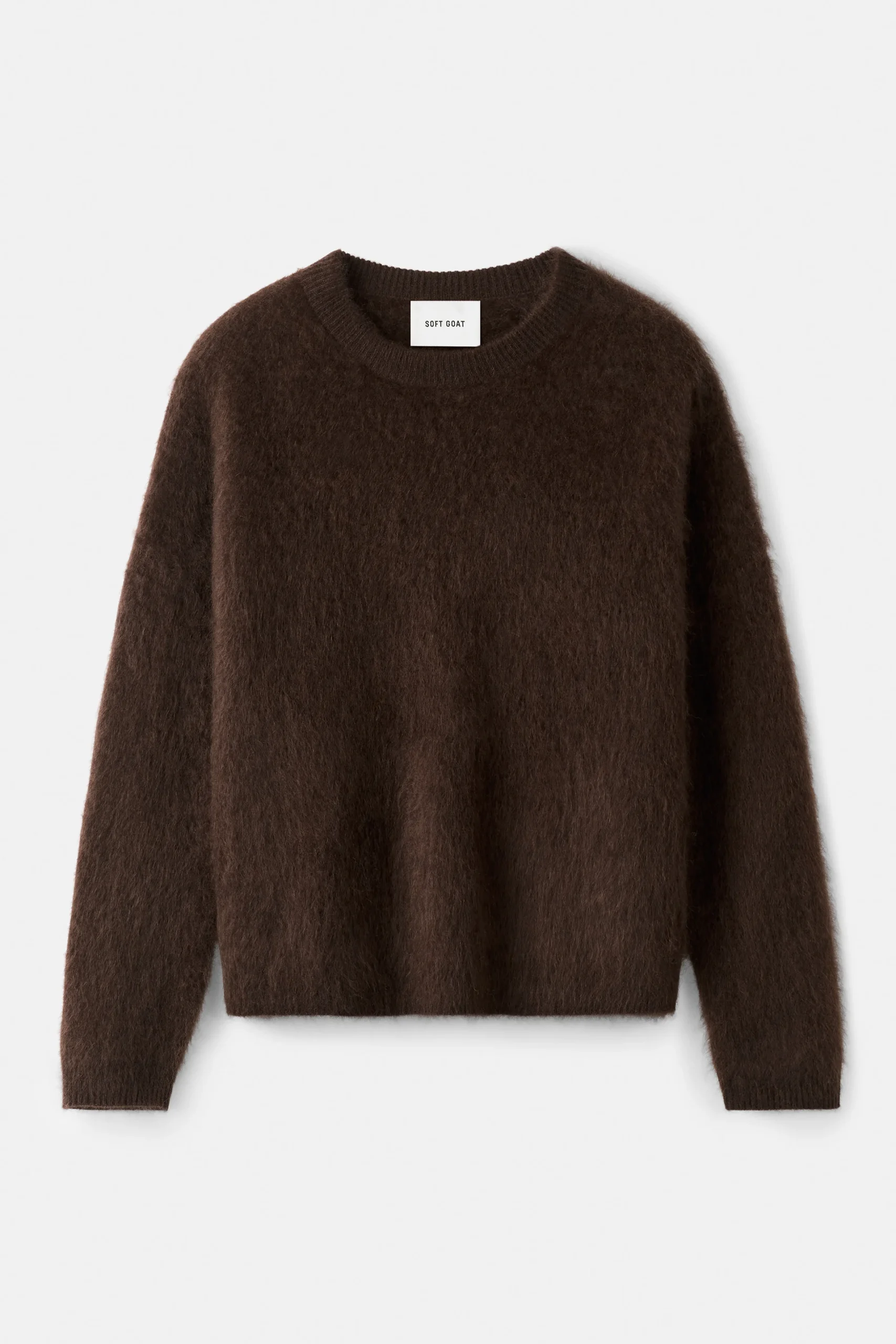 Soft Goat - Brushed Boyfriend Crewneck Mocha