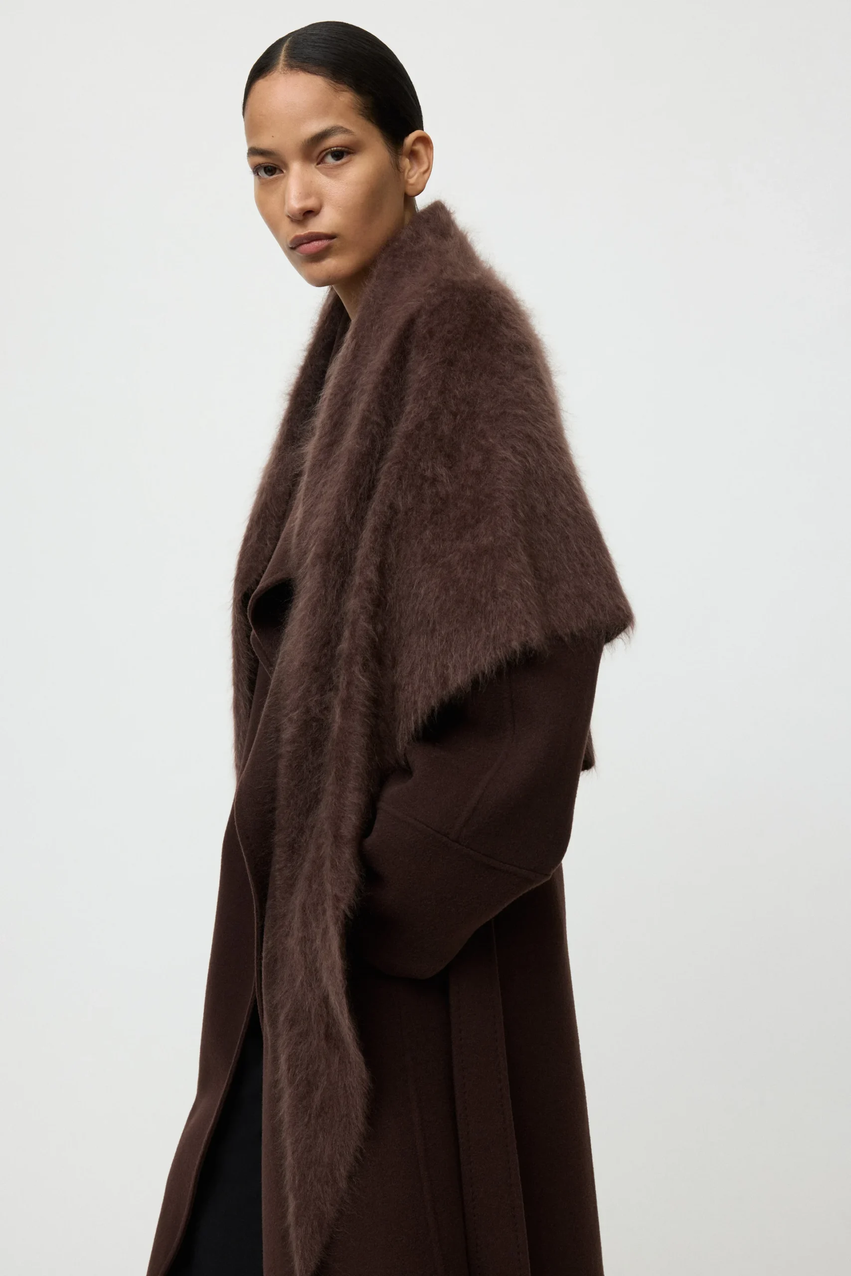 Soft Goat - Brushed Scarf Mocha