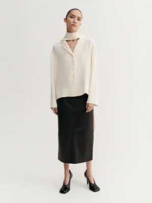Almada Label - Leia Silk Shirt Vanilla