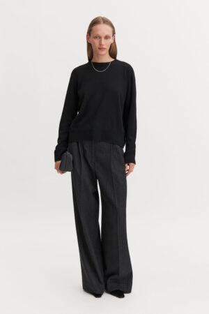 Filippa K - Darcey Flannel Trousers Antracite Pinstripe