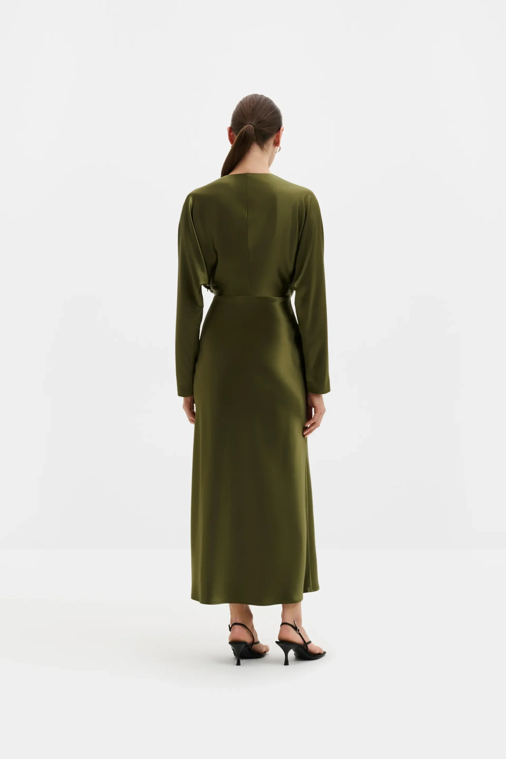Malina - Ingrid Midi Dress Moss Green