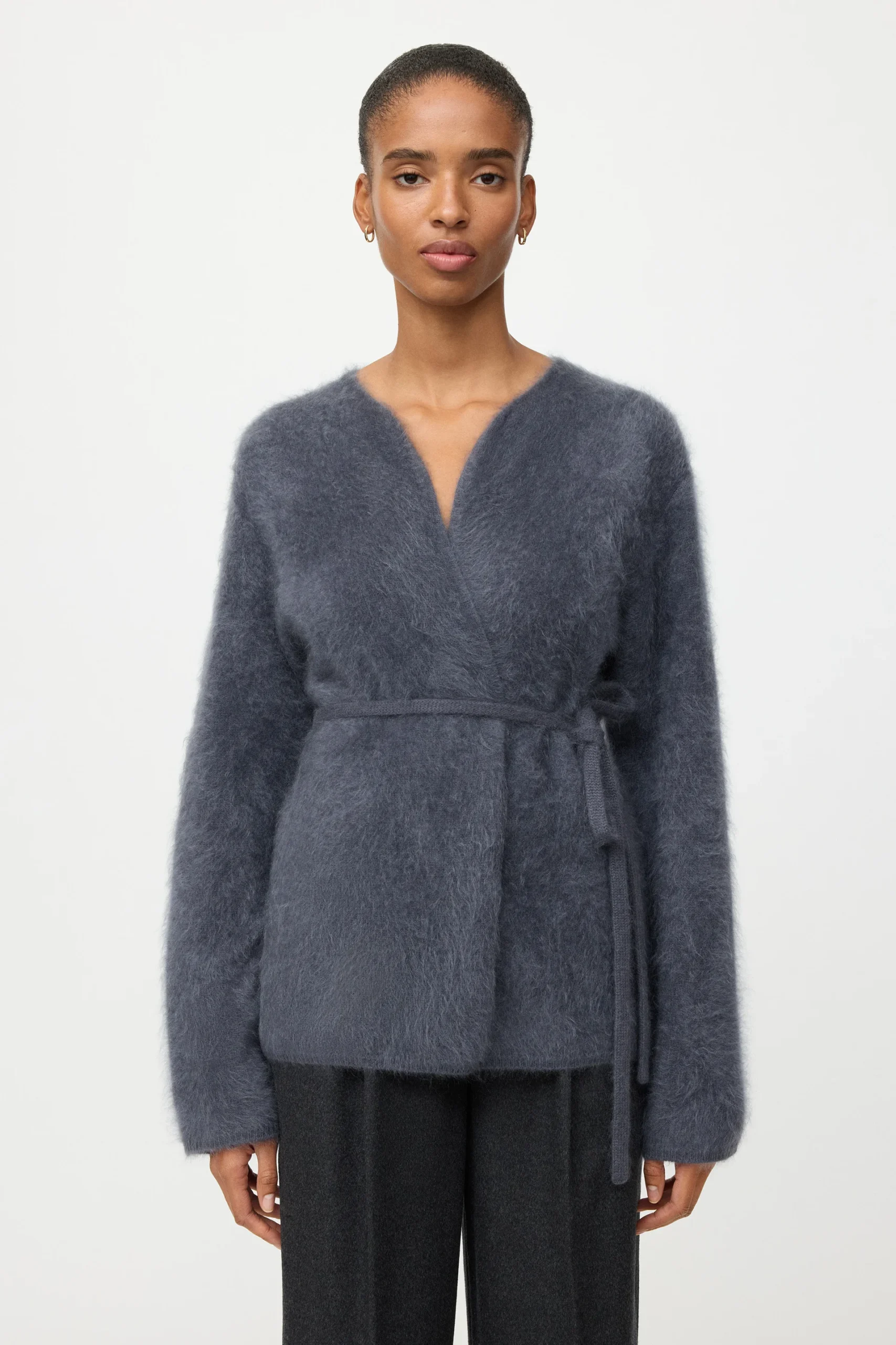 Soft Goat - Brushed Cardigan Anthracite