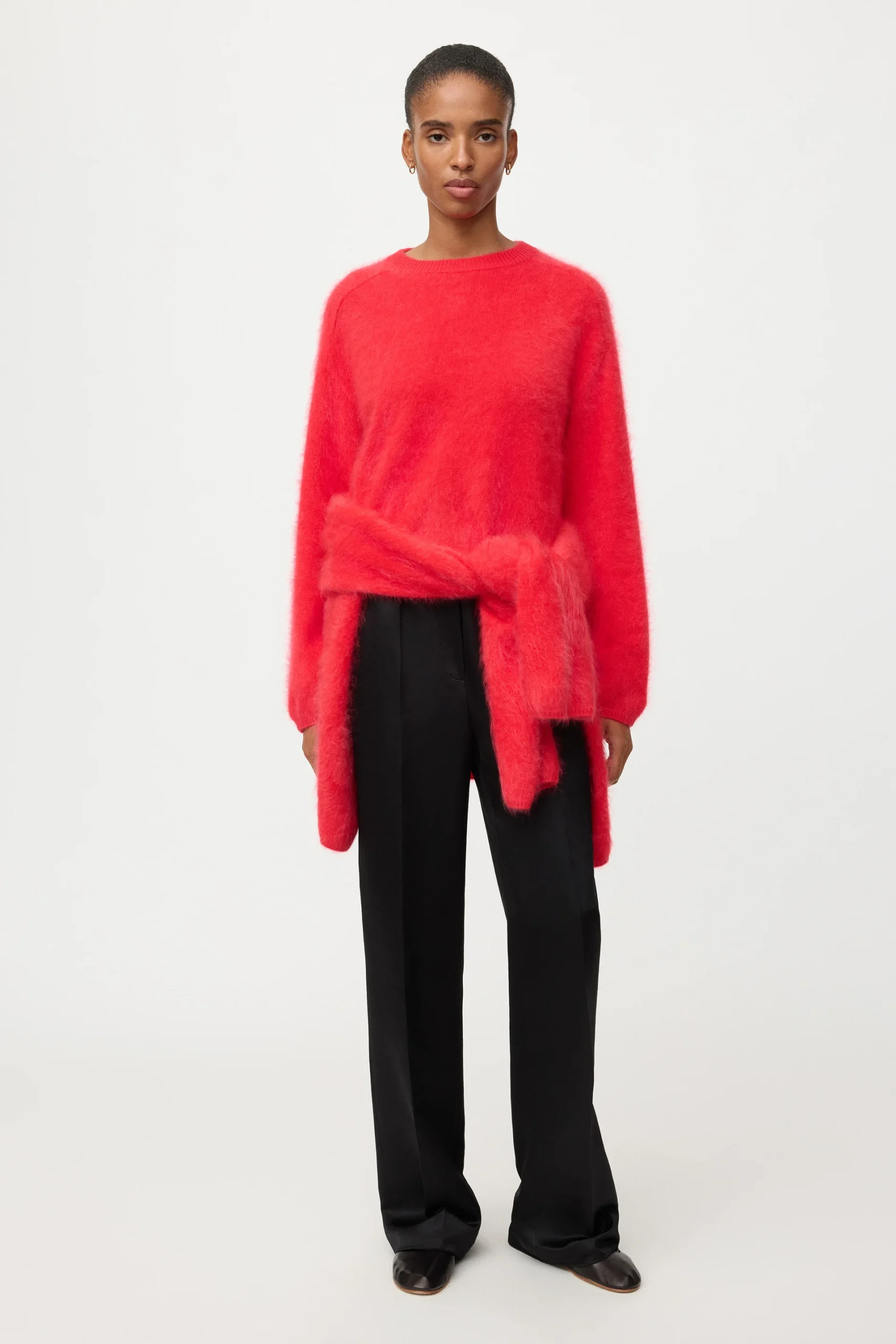 Soft Goat - Brushed Crewneck Rouge