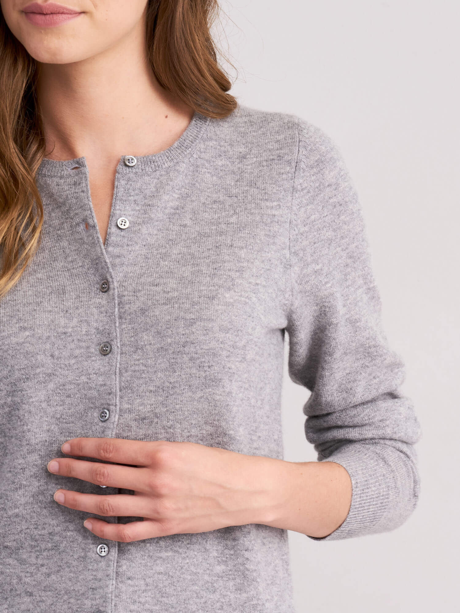 Repeat Cashmere - Cashmere Cardigan With Round Neck