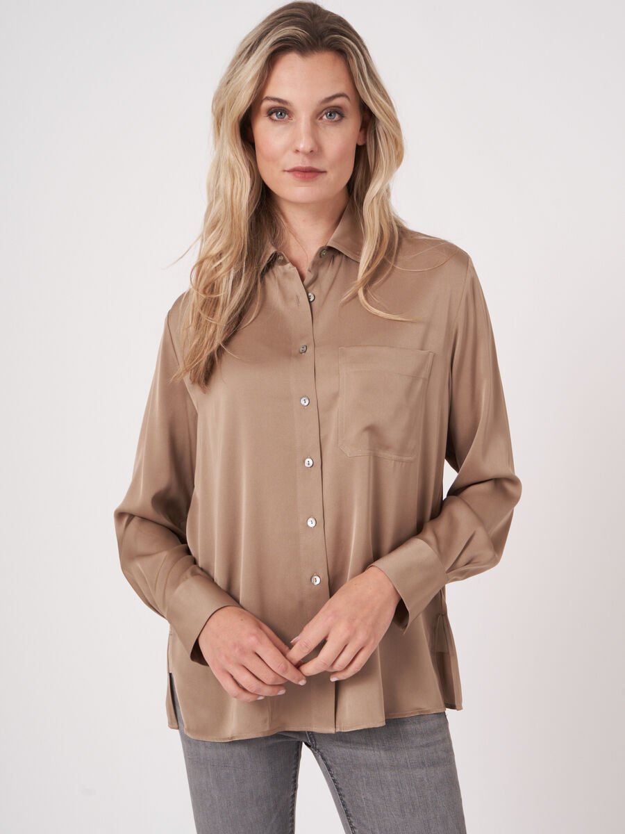 Repeat Cashmere - Silk Shirt With Chest Pocket