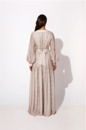 By Malina - Franca printed maxi silk dress